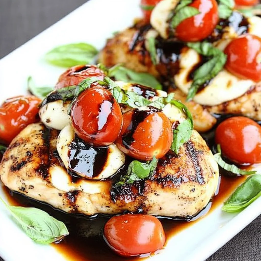 Grilled Chicken Caprese Recipe with Balsamic Sauce