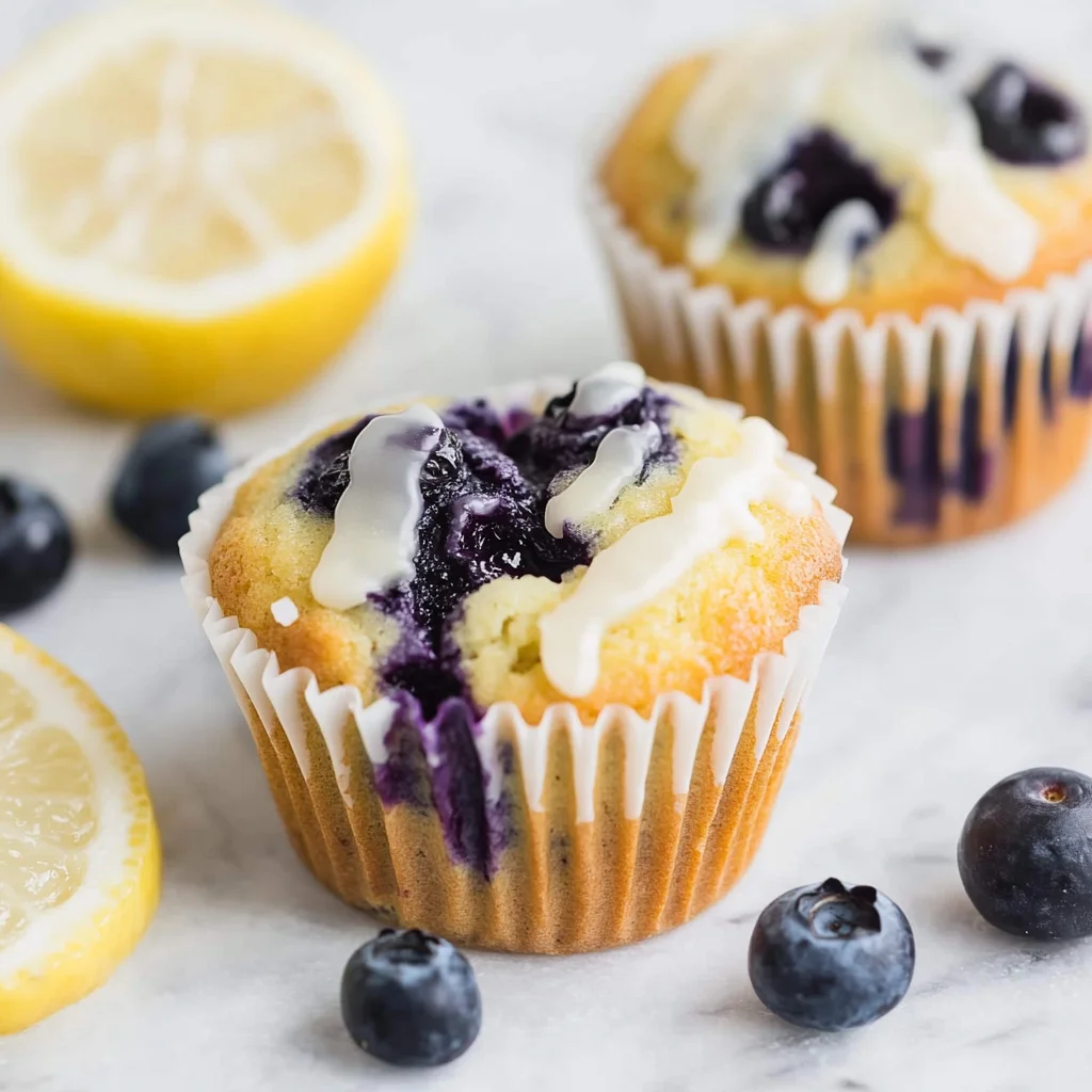 Keto Lemon Blueberry Muffins
