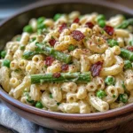 Lemon-Dijon Asparagus and Pea Macaroni Salad for Spring Vibes