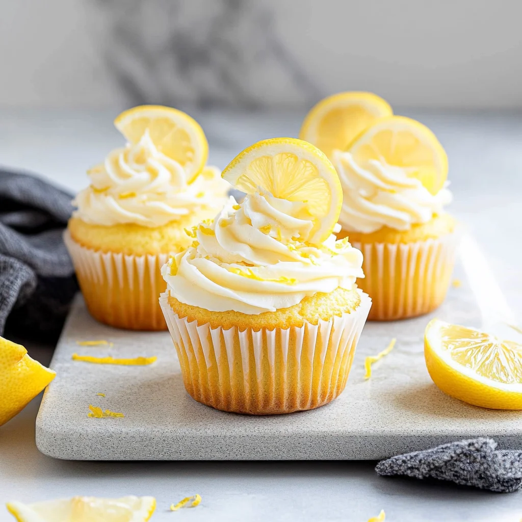 Lemon Cupcakes with Lemon Cream Cheese Frosting