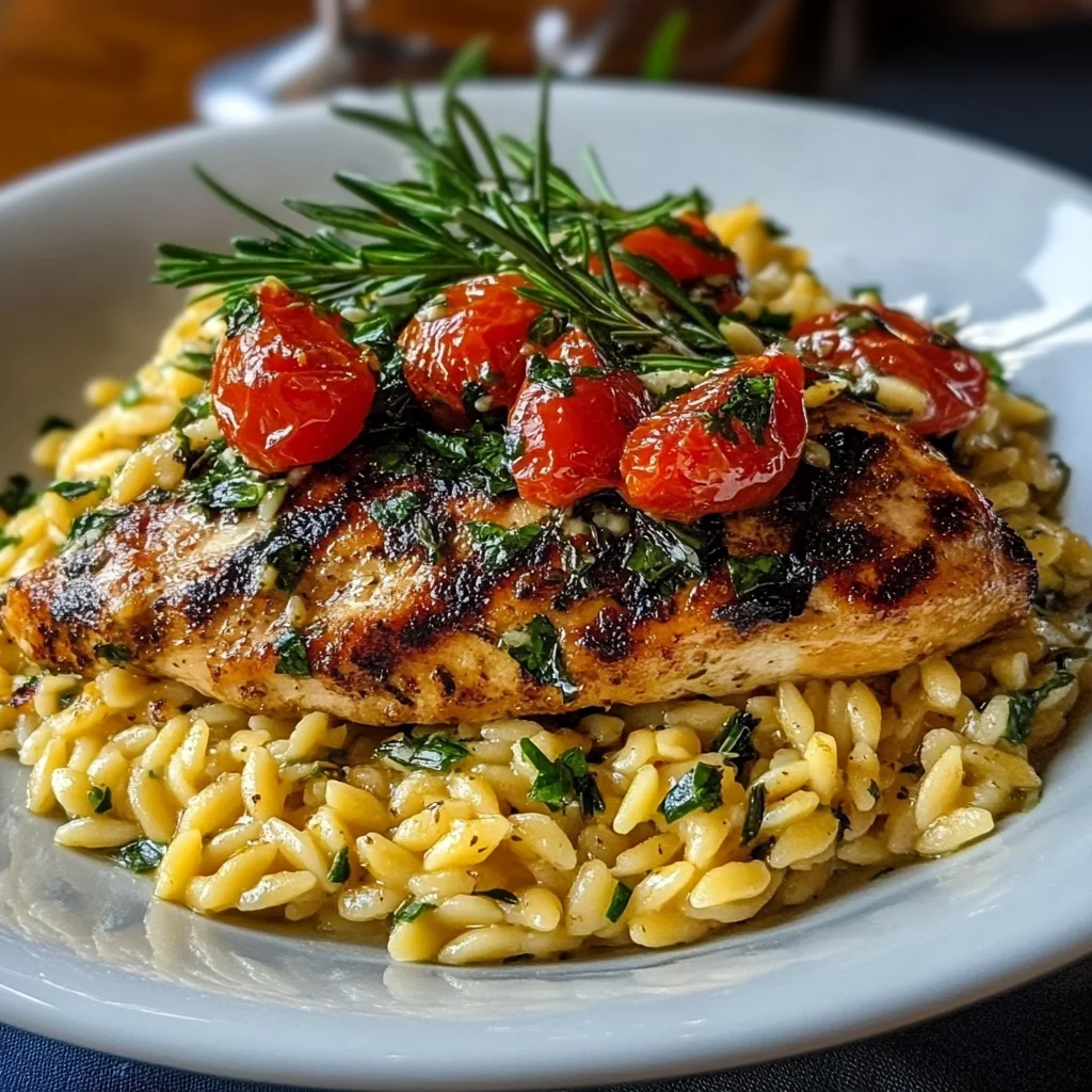 Mediterranean Chicken and Orzo