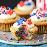 Patriotic Chocolate Chip Cookie Cups