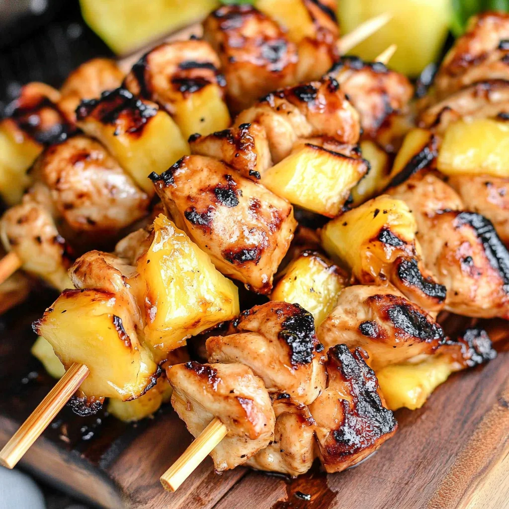 Pineapple Chicken Kebabs Recipe