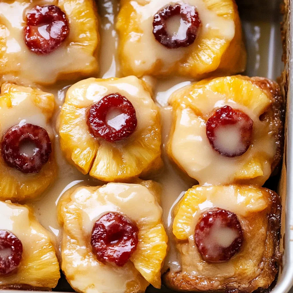 Pineapple Upside Down Cinnamon Rolls