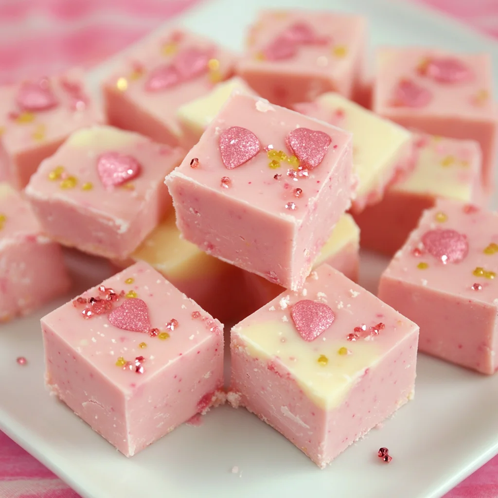 Pink lemonade fudge