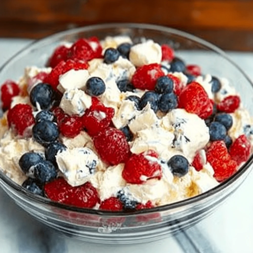 Red, White & Blue Cheesecake Salad