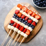 Red, White and Blue Fruit Kabobs
