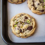 Salted Pistachio Dark Chocolate Chip Cookies