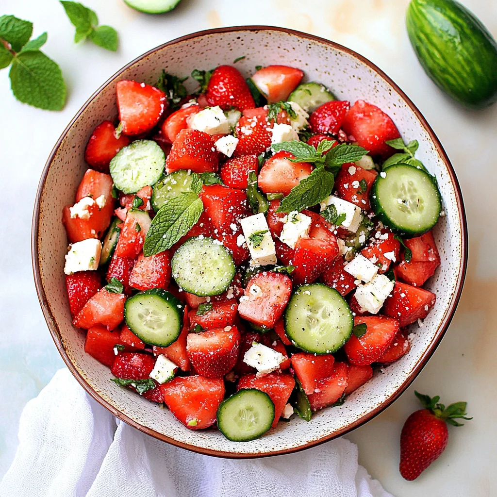 Strawberry Watermelon Cucumber Salad