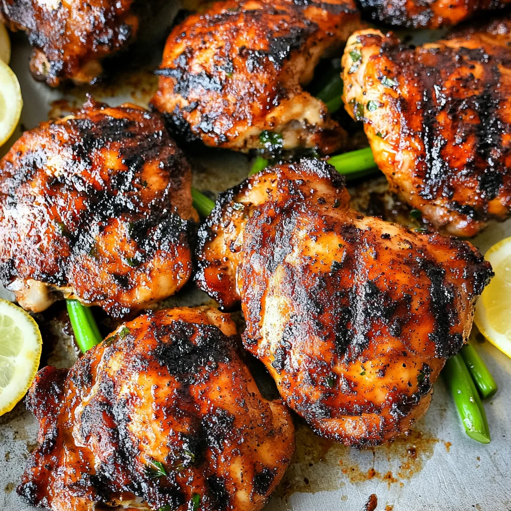 Sweet N Spicy Grilled Chicken Thighs
