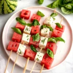 Watermelon Skewers With Feta, Mint, & Basil