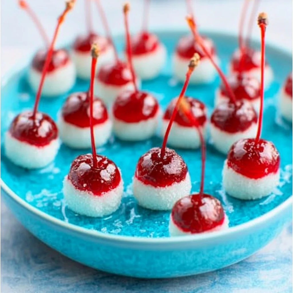 Cola Soaked Firecracker Cherries