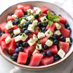 Watermelon Blueberry Salad with Feta