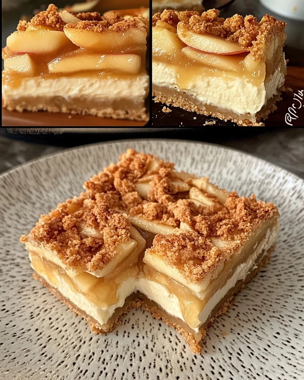Apple Cheesecake Bars
