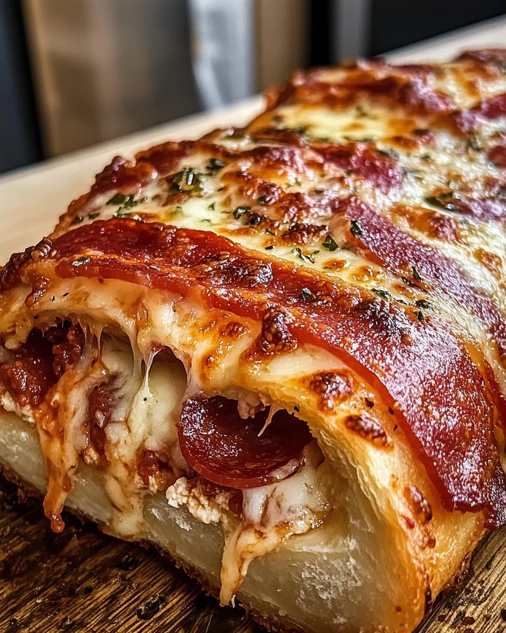 Bacon Wrapped Pizza Roll