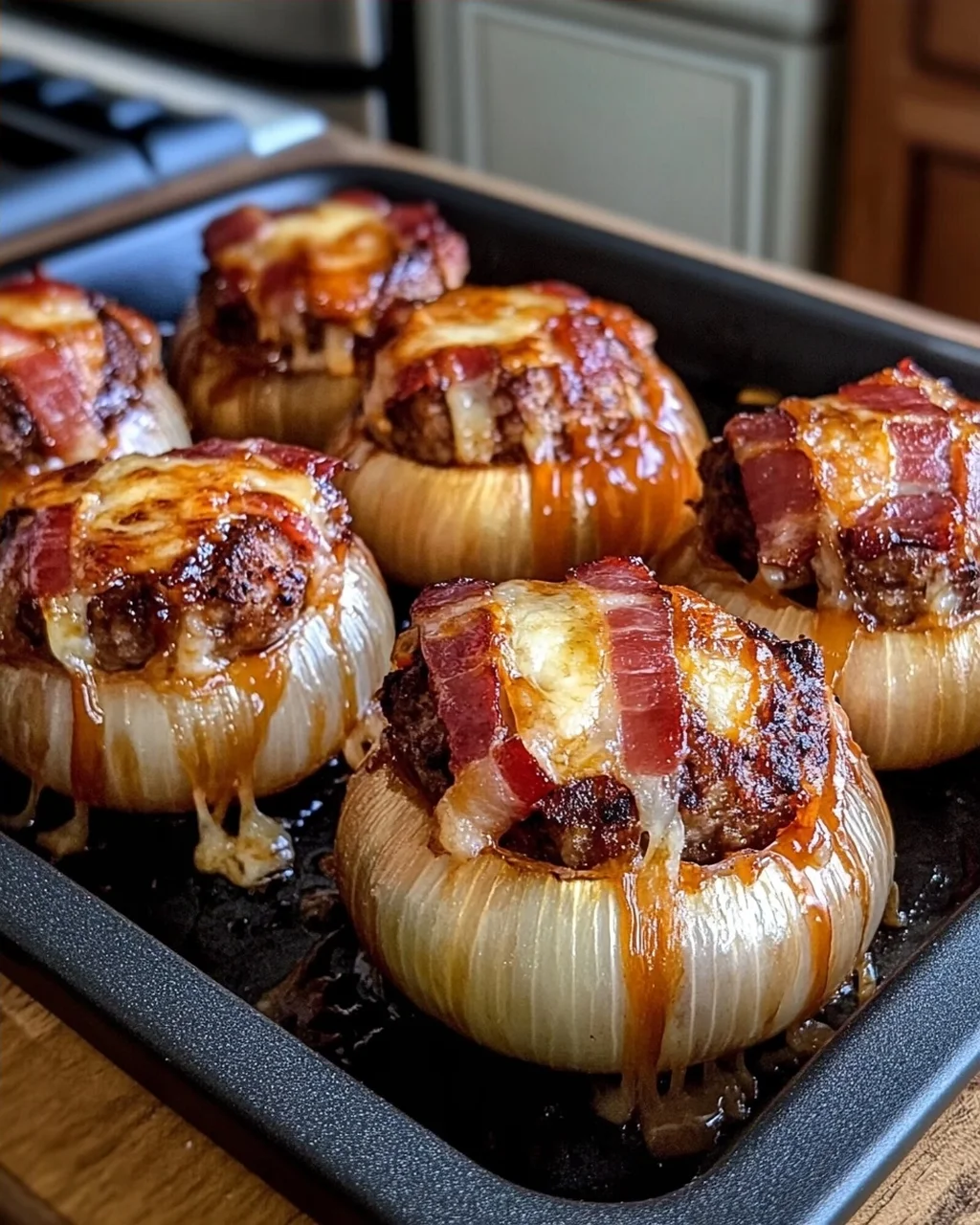 Bacon-Wrapped Stuffed Onions