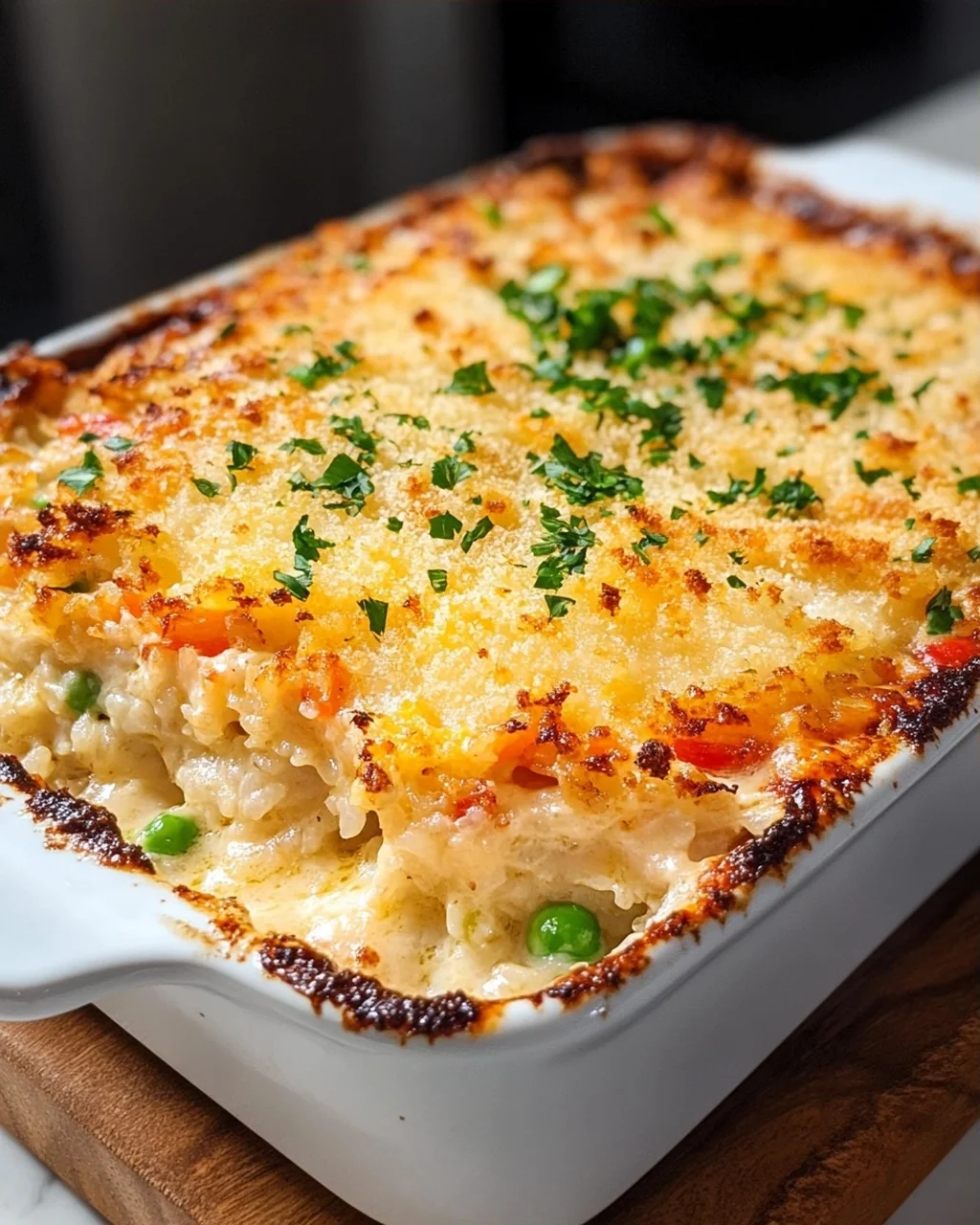 Baked Crab and Rice Casserole