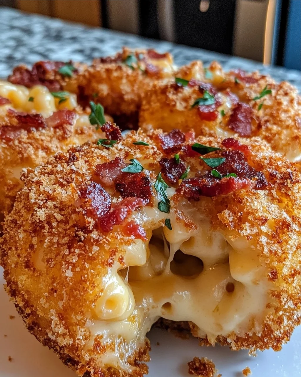 Baked Mac and Cheese Stuffed Donuts
