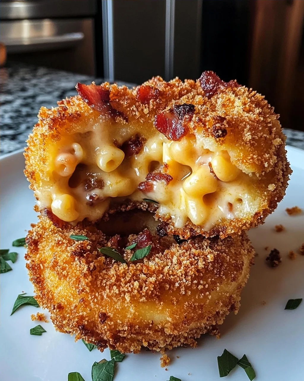 Baked Mac and Cheese Stuffed Donuts