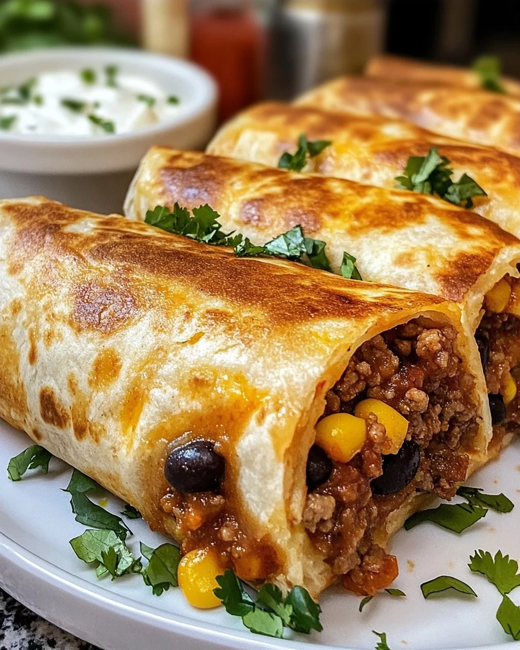 Beef and Cheese Burritos