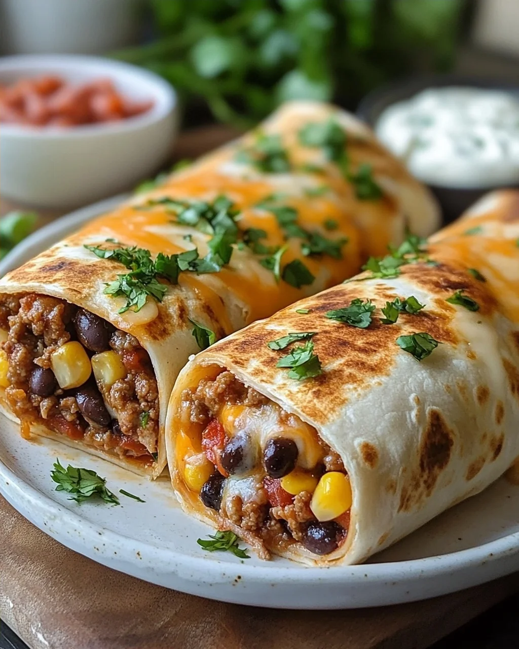 Beef and Cheese Burritos