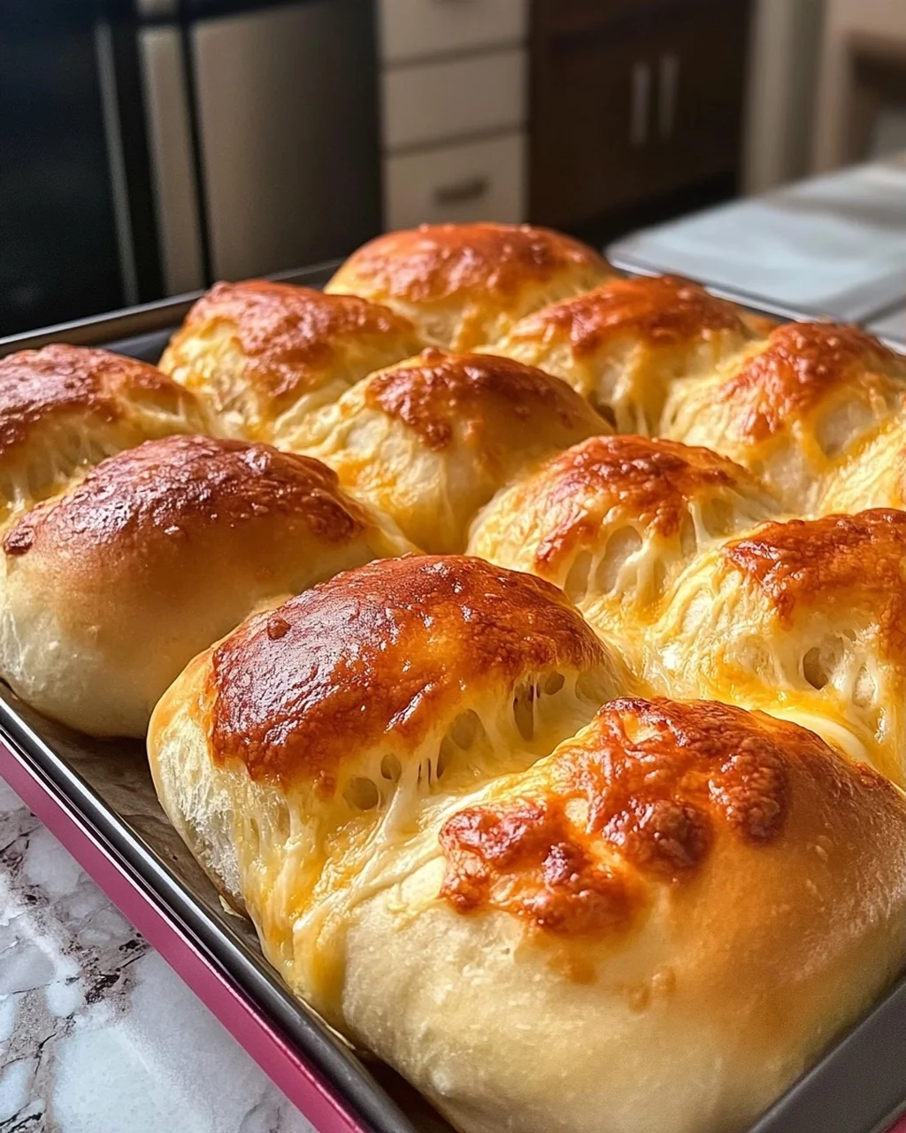 Cheese Stuffed Bread Rolls