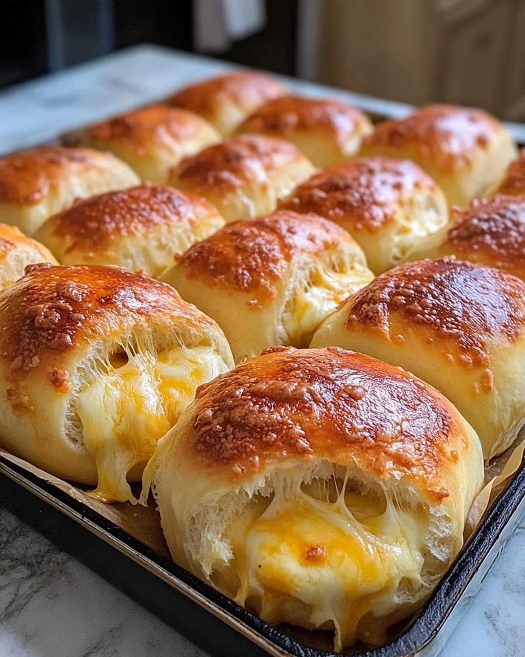 Cheese Stuffed Bread Rolls