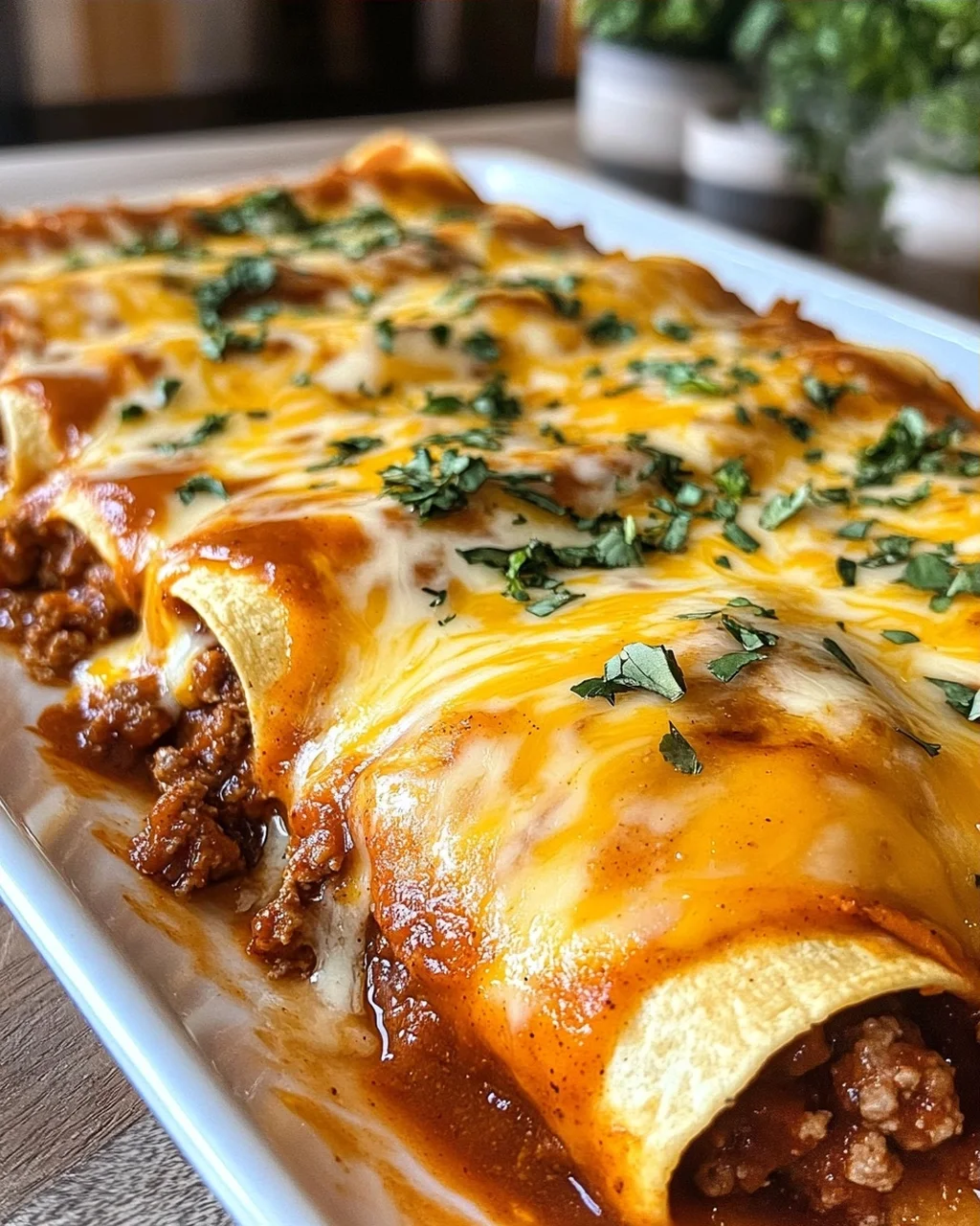 Cheese and Beef Enchiladas