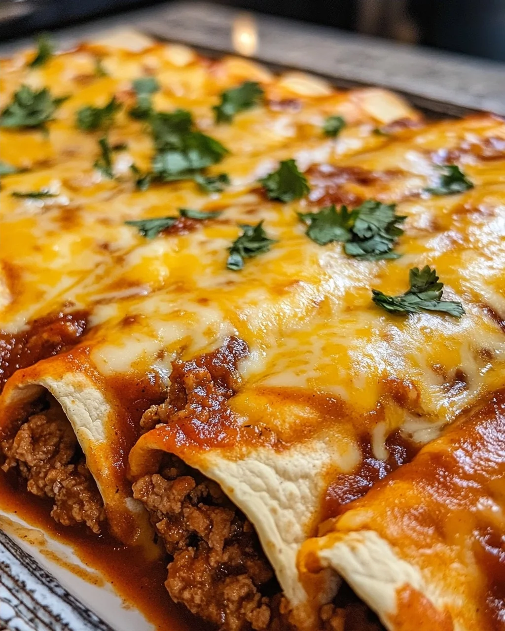 Cheese and Beef Enchiladas