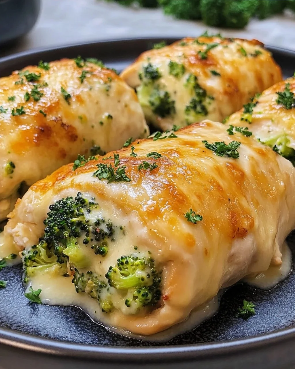 Cheesy Broccoli Chicken Rolls
