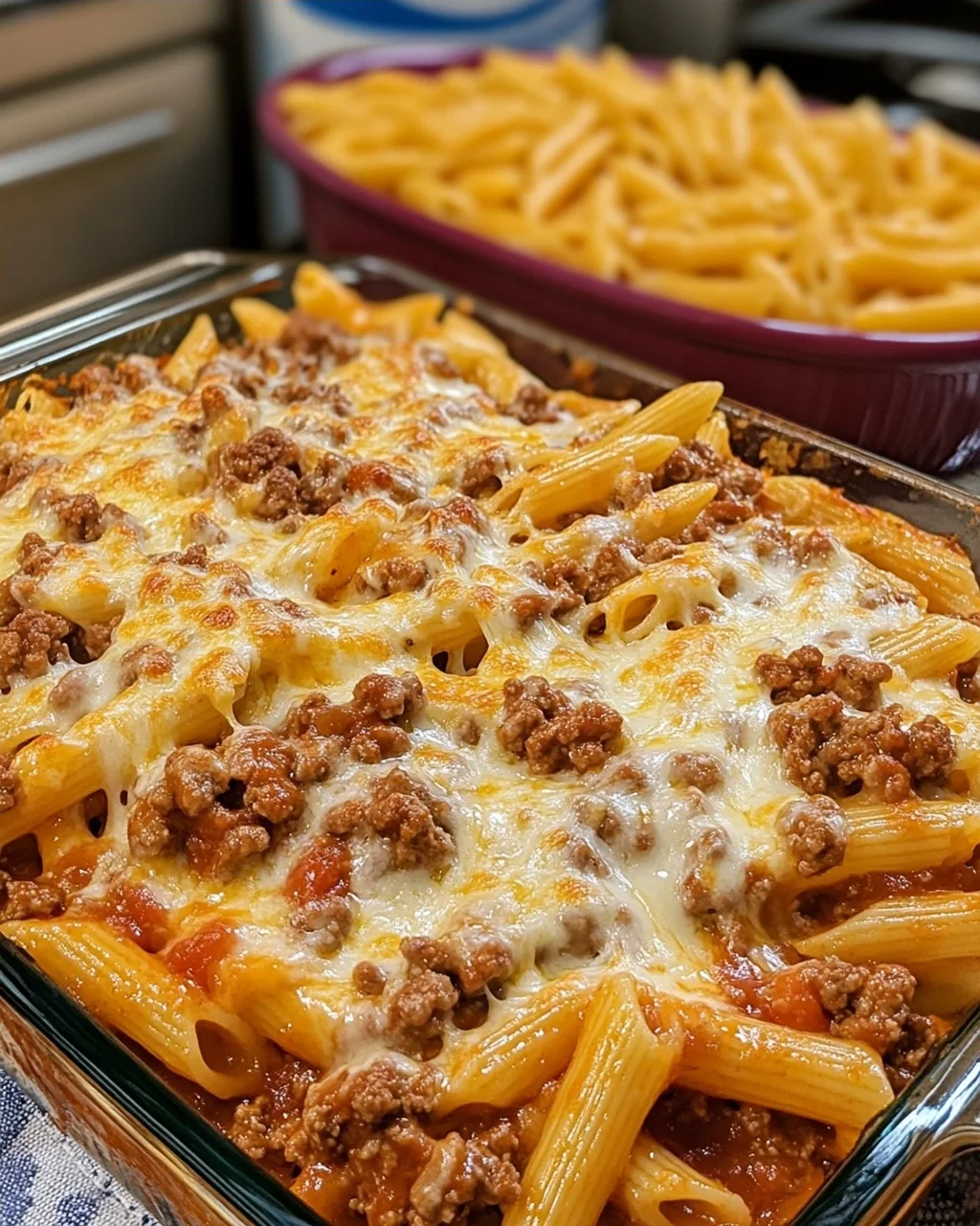 Cheesy Ground Beef Pasta Bake