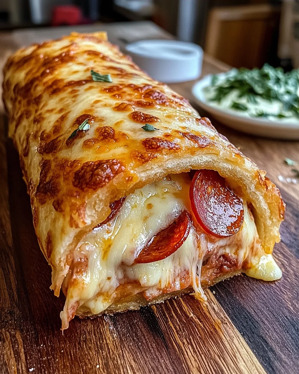 Cheesy Pepperoni Roll-Up