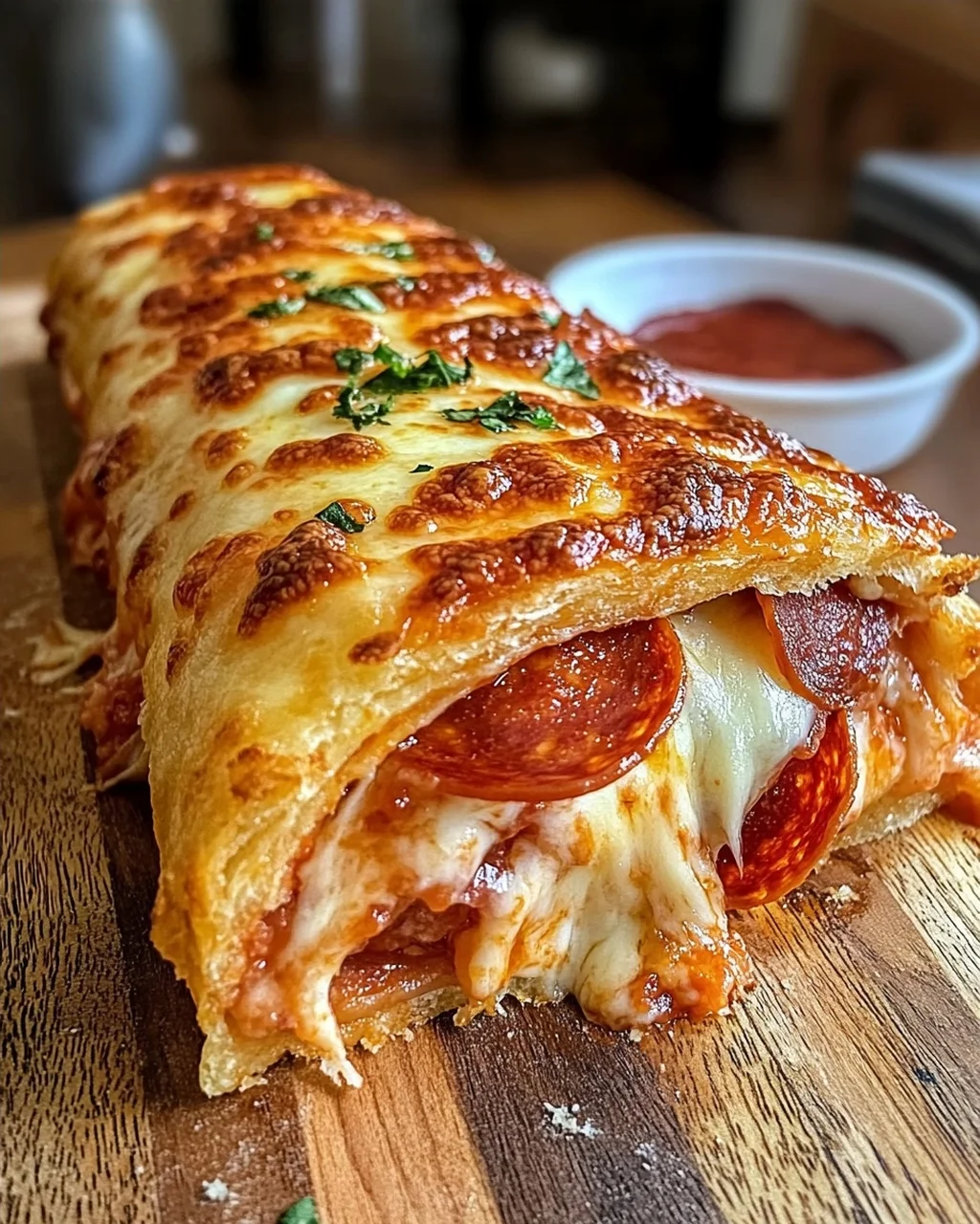 Cheesy Pepperoni Roll-Up