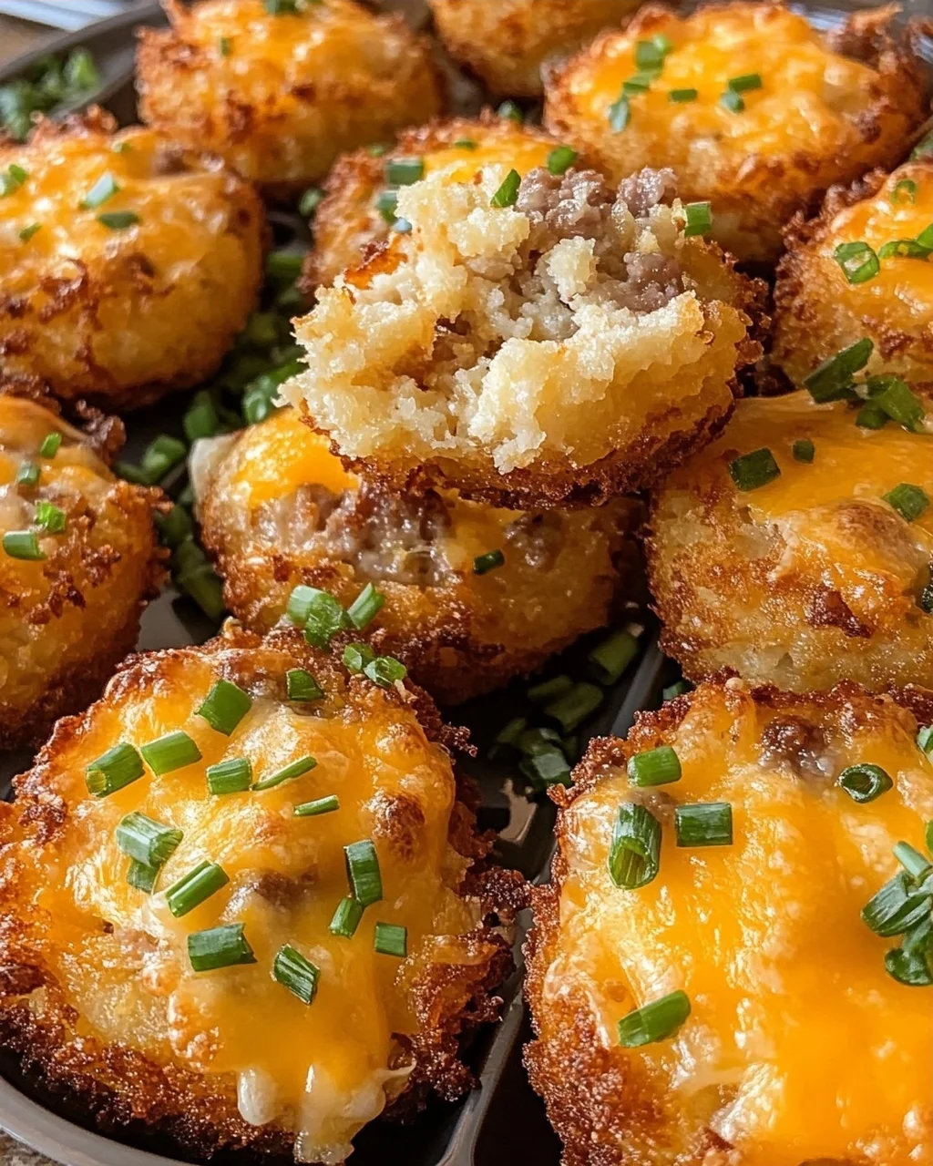 Cheesy Sausage Hashbrown Bites