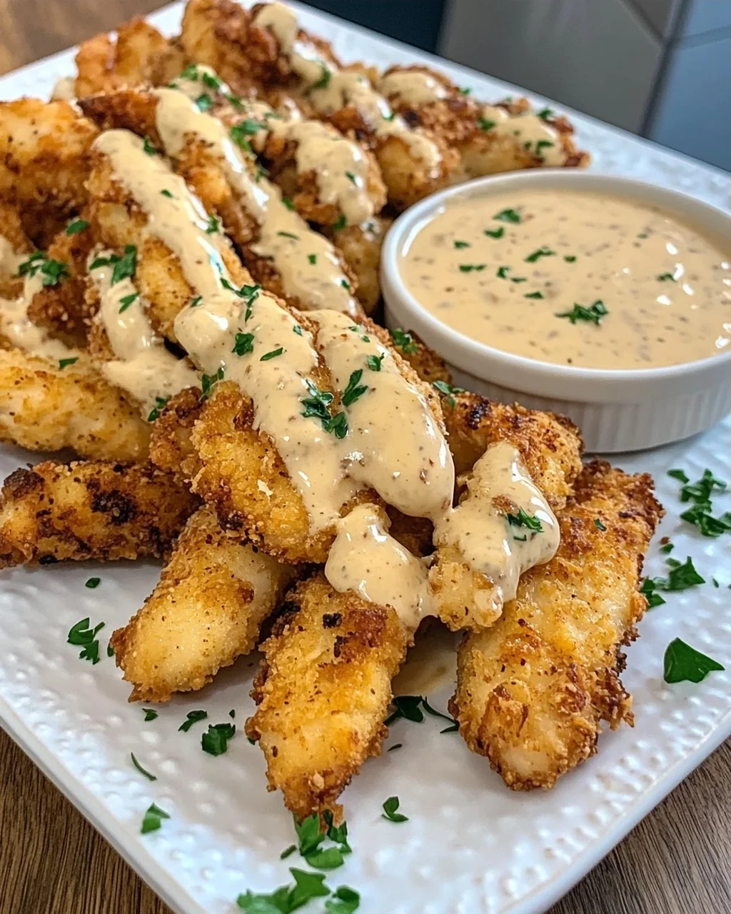 Chicken Fries with Creamy Sauce