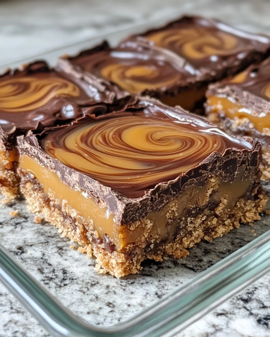 Chocolate Caramel Swirl Bars