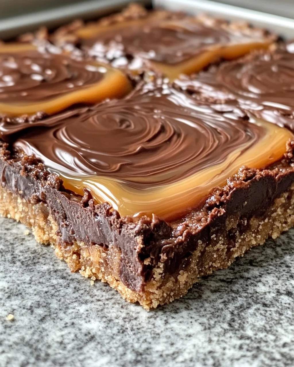Chocolate Caramel Swirl Bars
