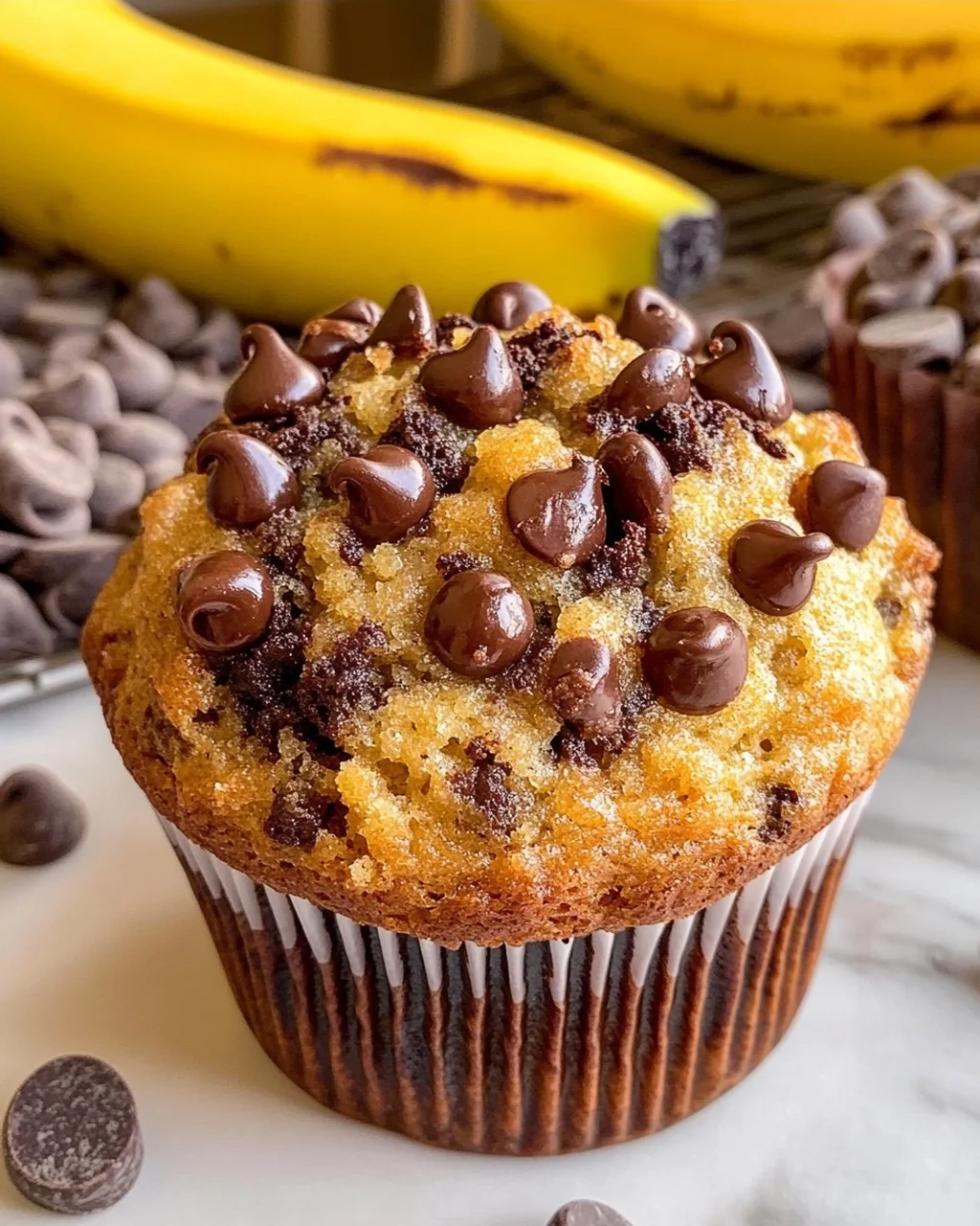 Chocolate Chip Banana Muffins