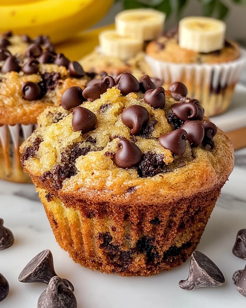 Chocolate Chip Banana Muffins