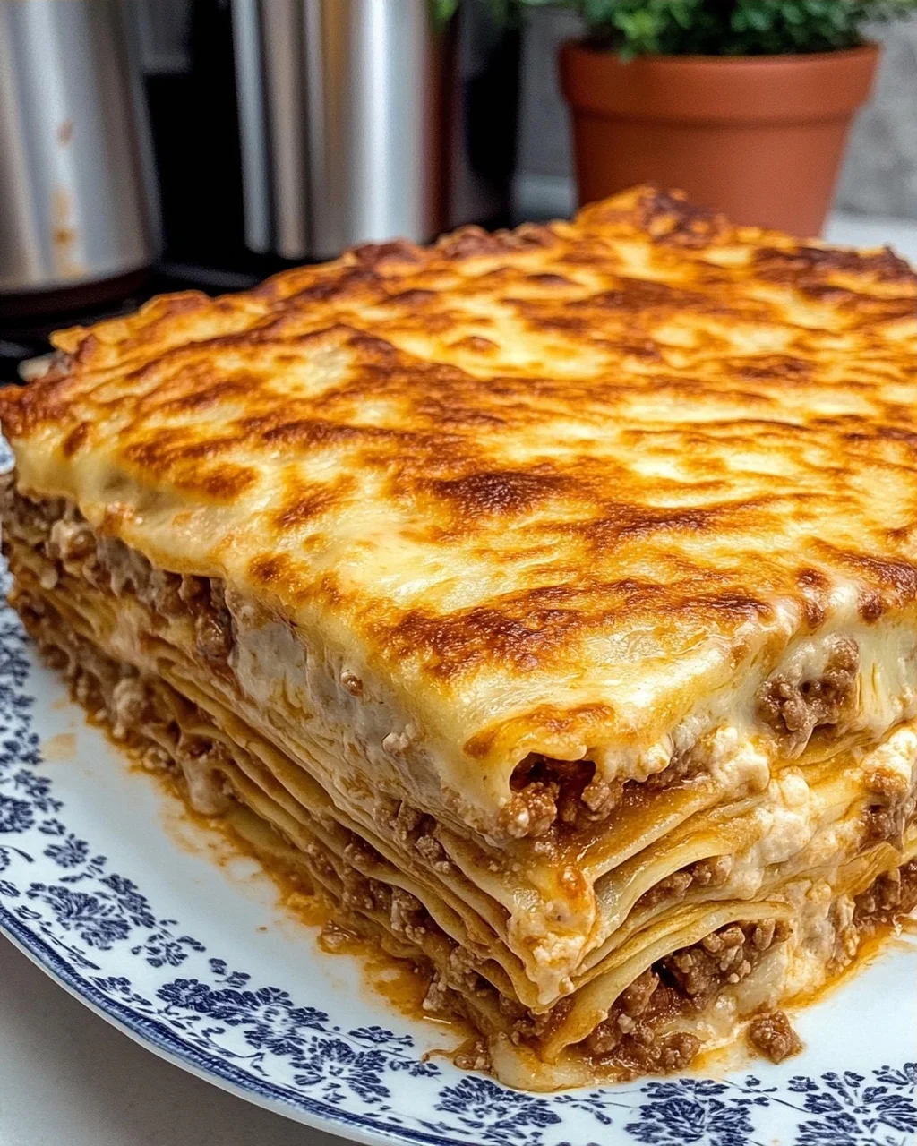 Creamy Cheesy Beef Crêpe Lasagna