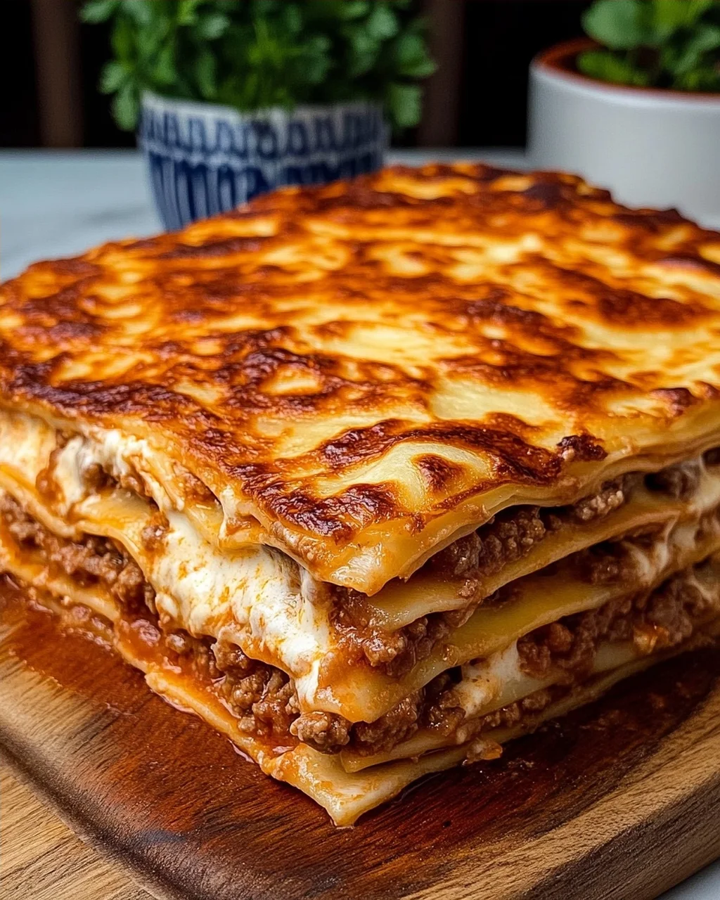 Creamy Cheesy Beef Crêpe Lasagna