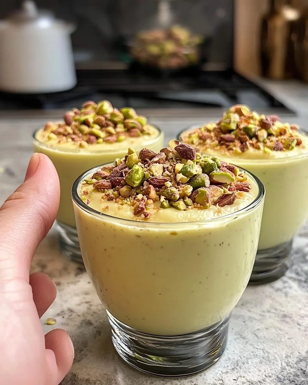 Creamy Pistachio Pudding Cups