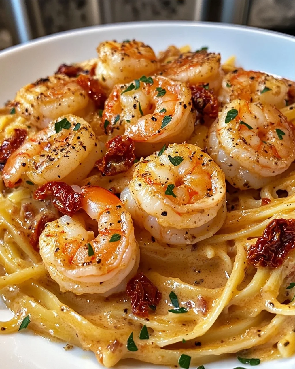 Creamy Shrimp Pasta with Sun-Dried Tomatoes