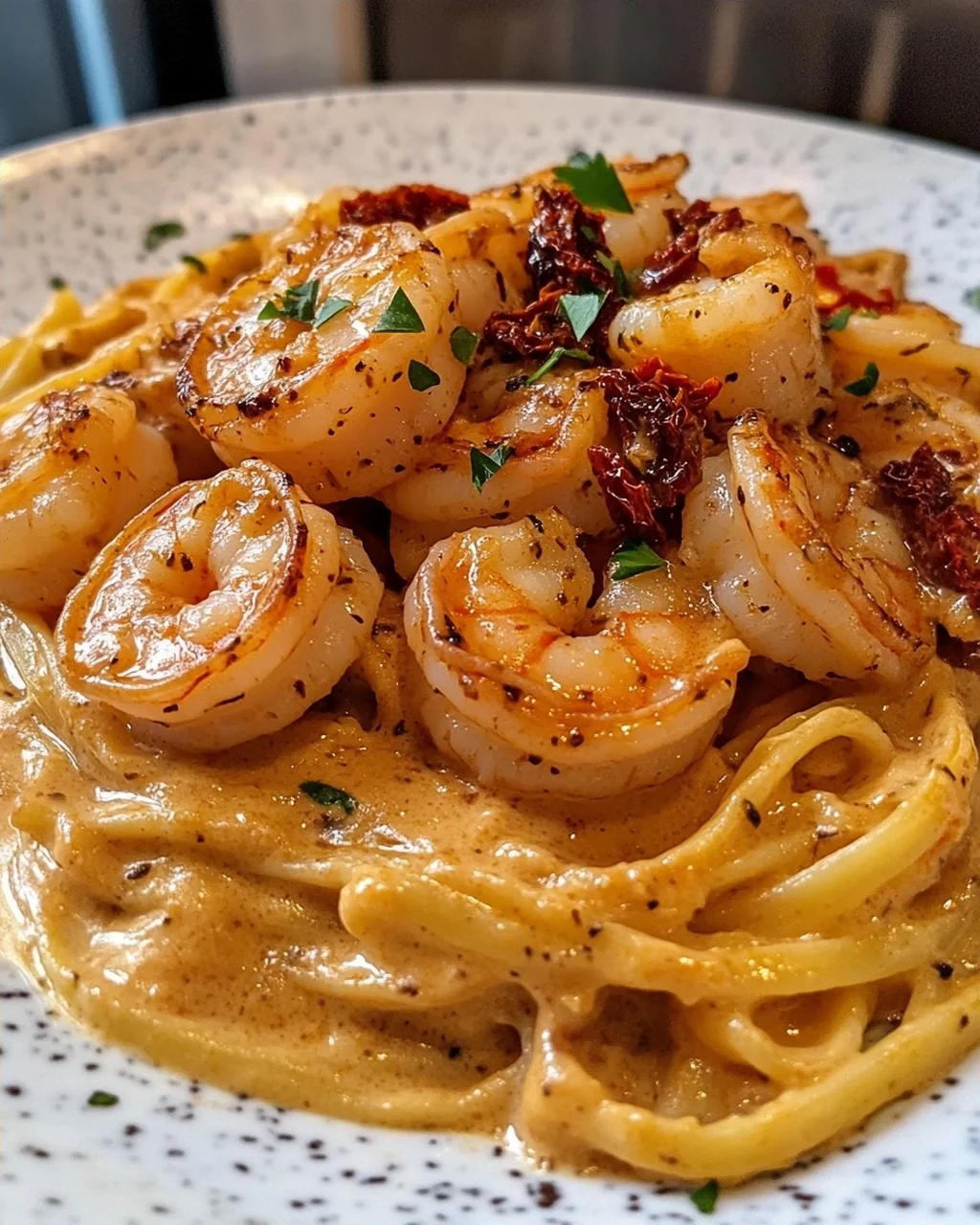 Creamy Shrimp Pasta with Sun-Dried Tomatoes