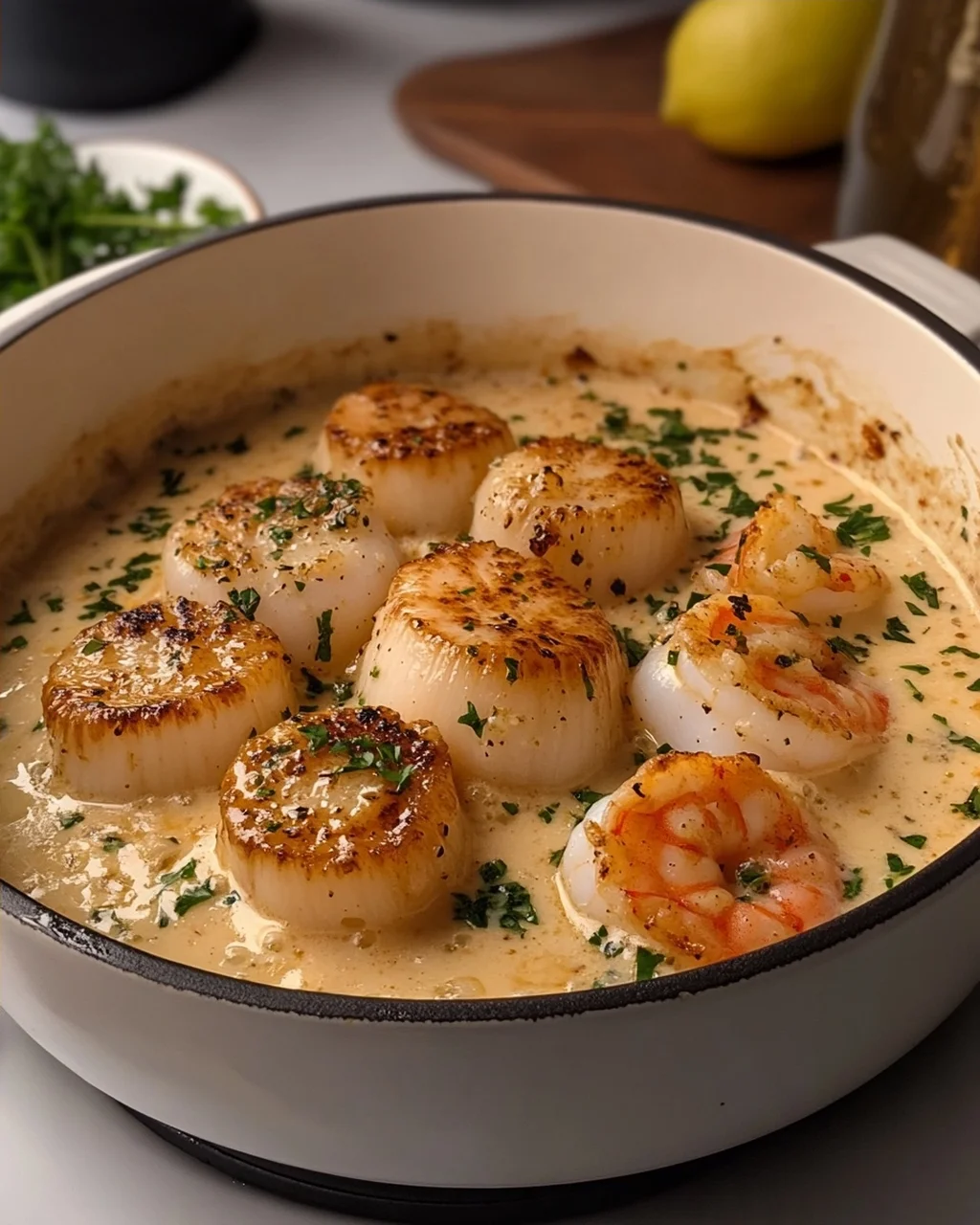 Creamy Shrimp and Scallop Stew