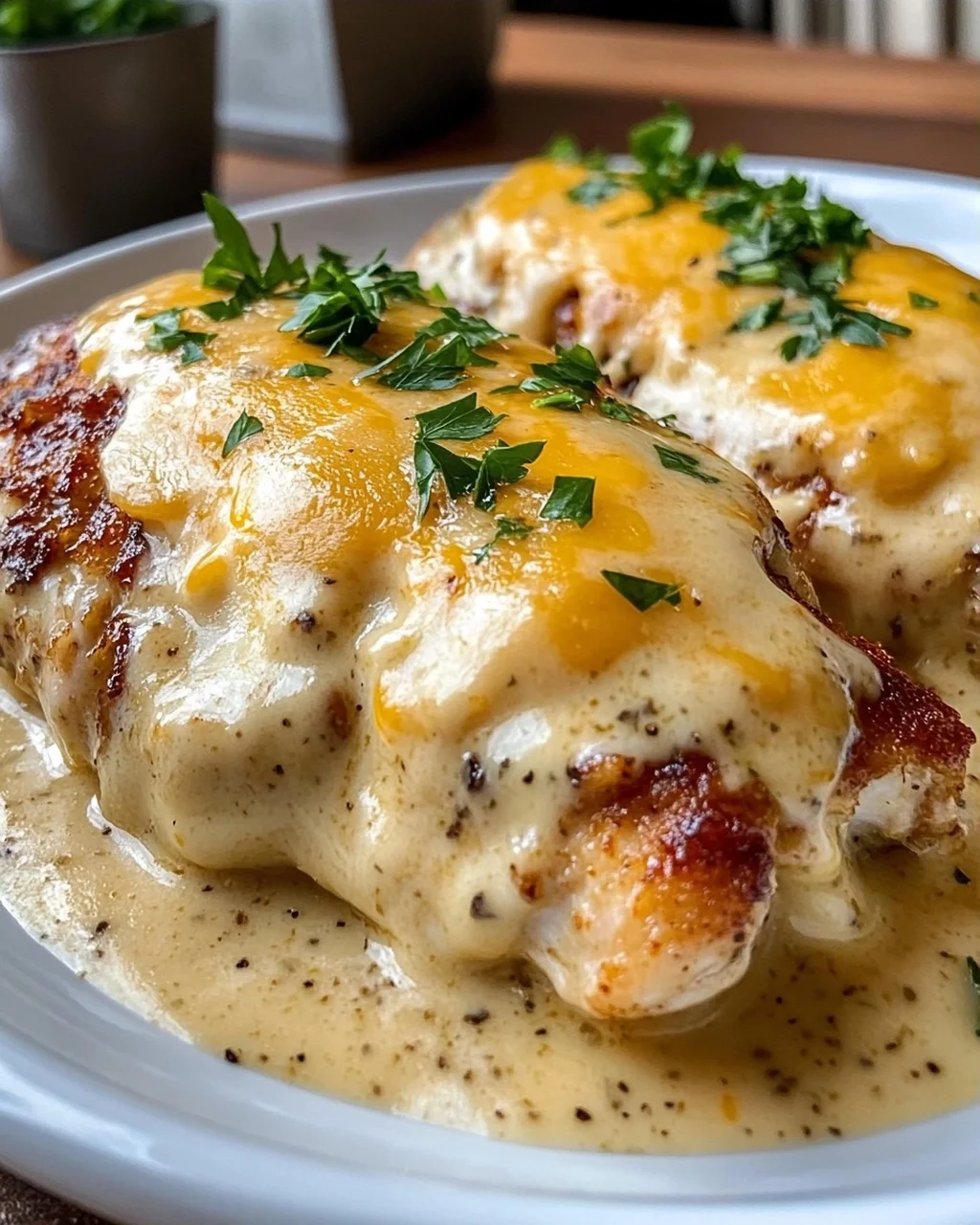 Creamy Smothered Cheesy Chicken