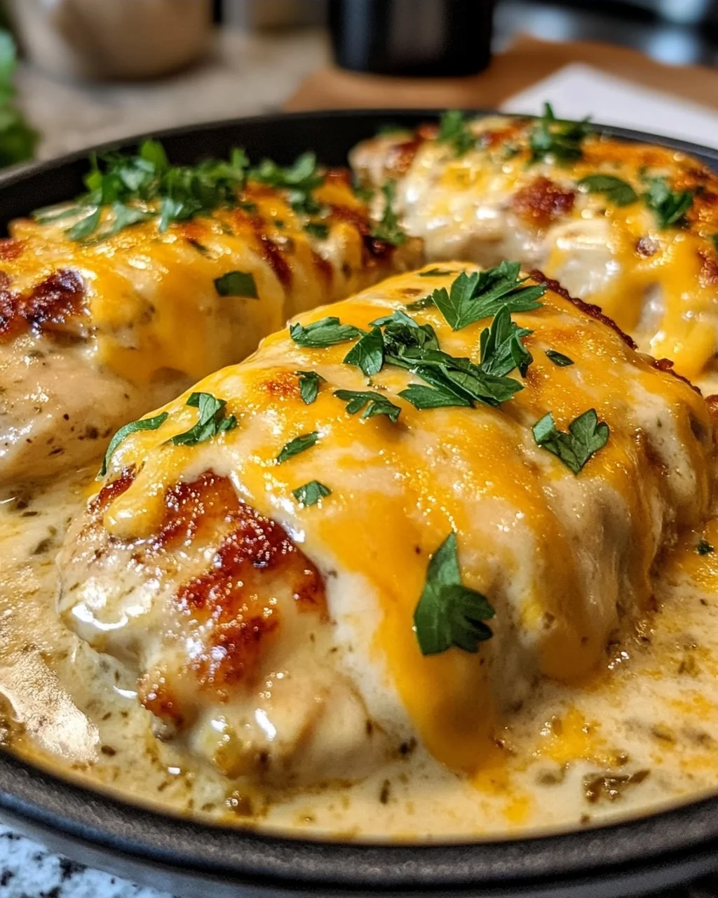 Creamy Smothered Cheesy Chicken