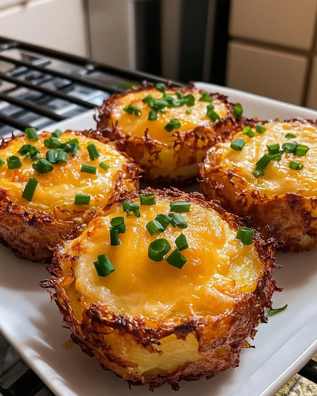 Crispy Cheesy Potato Cups