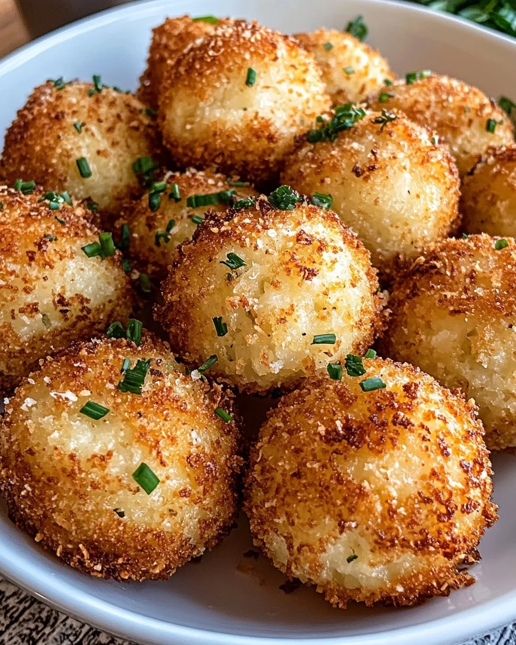 Crispy Garlic Parmesan Potato Balls