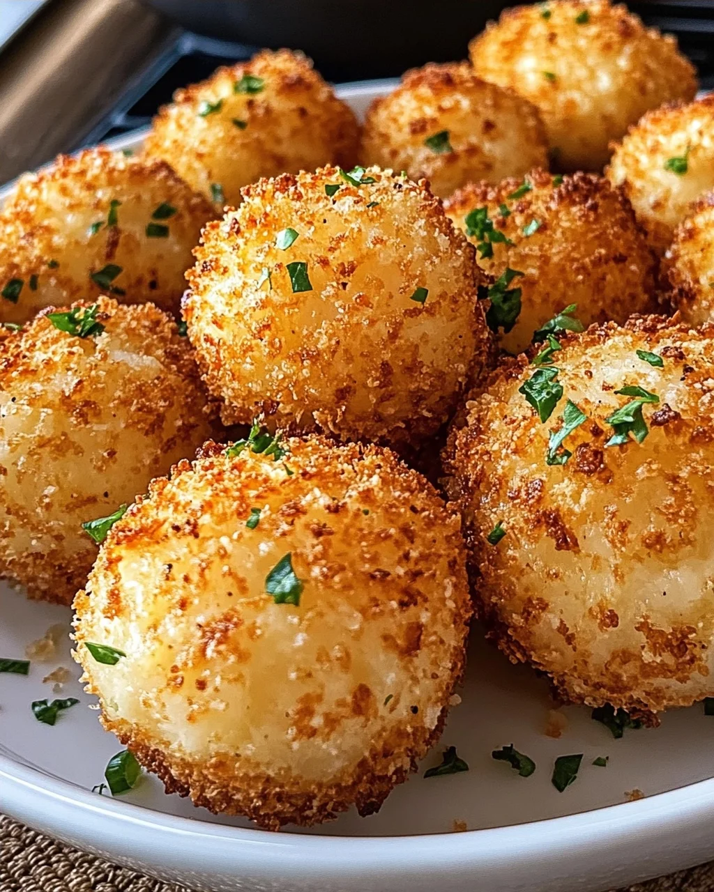 Crispy Garlic Parmesan Potato Balls